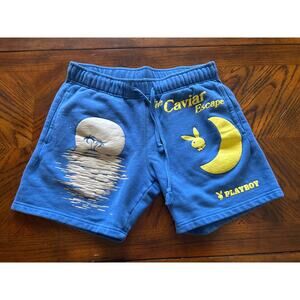 Playboy Blue Fleece Caviar Escape Shorts